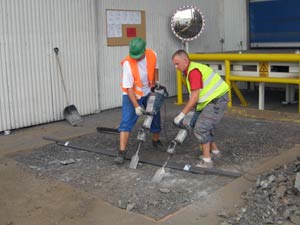Surface preparation following severe wear of the loading bay